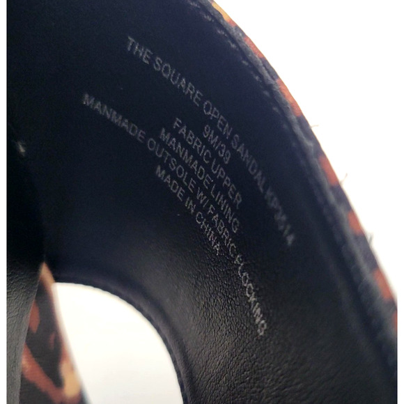 Katy Perry Square Open Sandal Shoes Womens Size 9 Animal Print Heels - Picture 4 of 16